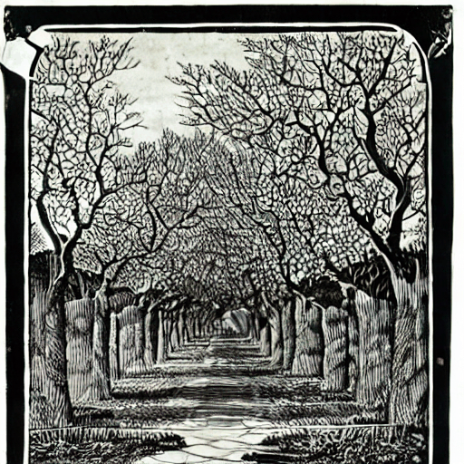 A cherry orchard, a Theremin, a hand approaching but not touching