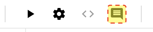 Toolbar highlighting the "logs" button